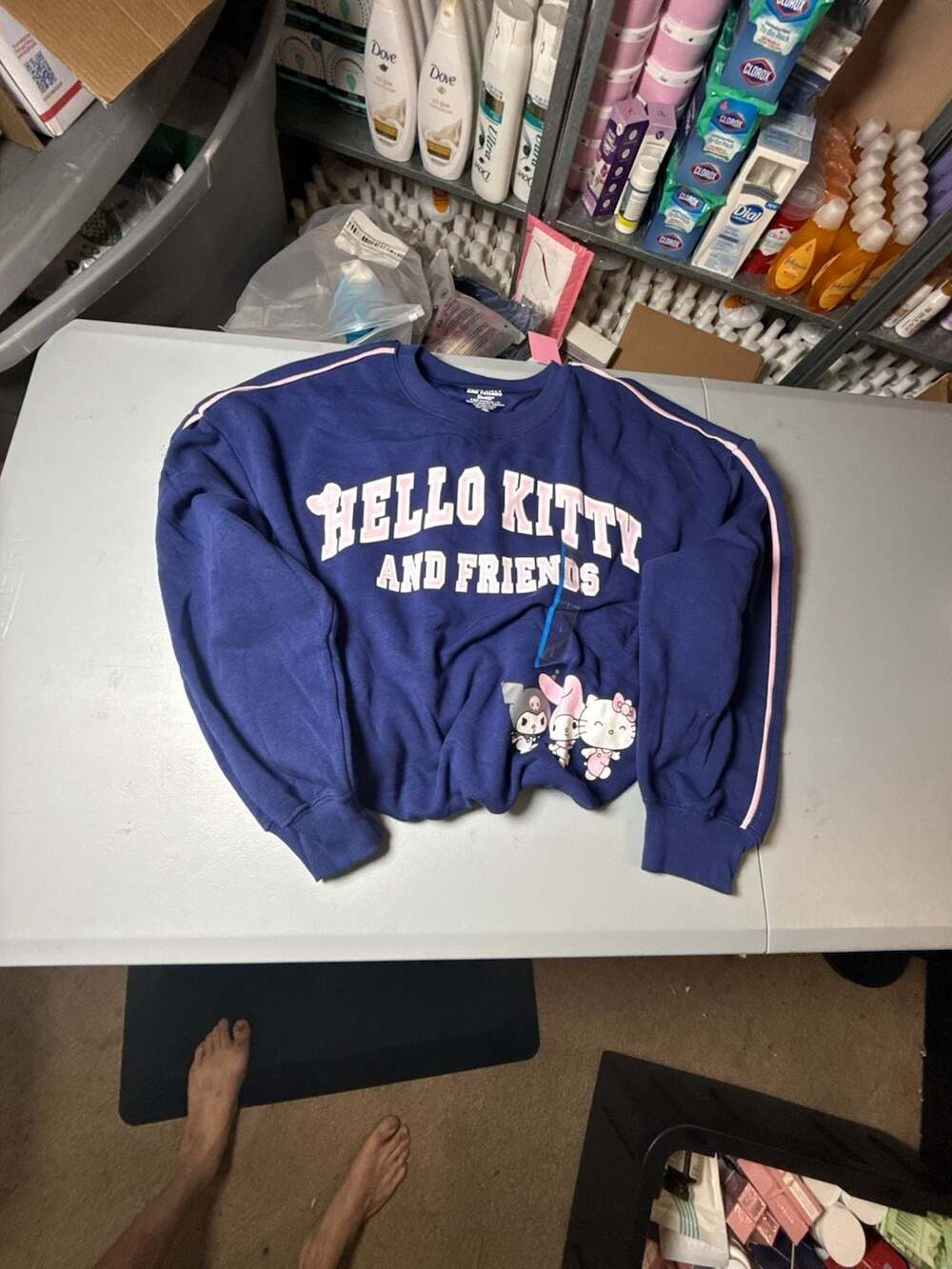 Hello Kitty and Friends Hybrid Apparel Blue Graphic Sweatshirt Size L